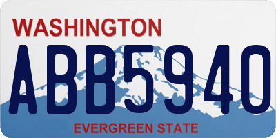 WA license plate ABB5940