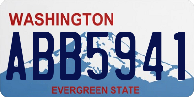 WA license plate ABB5941