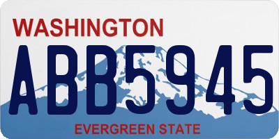 WA license plate ABB5945
