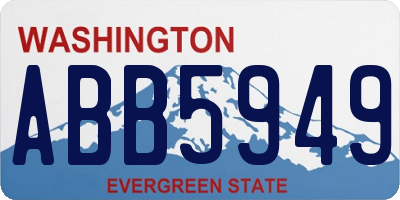 WA license plate ABB5949