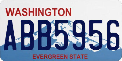 WA license plate ABB5956