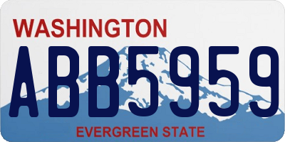 WA license plate ABB5959