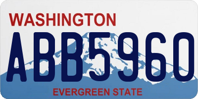 WA license plate ABB5960