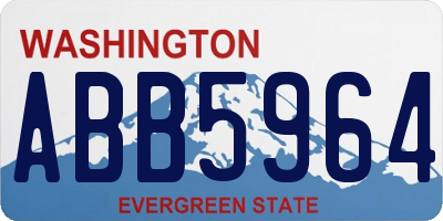 WA license plate ABB5964