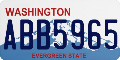 WA license plate ABB5965