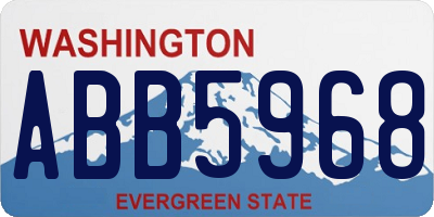 WA license plate ABB5968