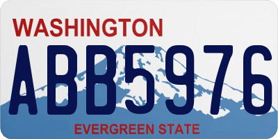 WA license plate ABB5976