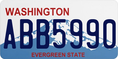 WA license plate ABB5990