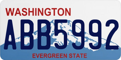 WA license plate ABB5992
