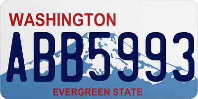 WA license plate ABB5993