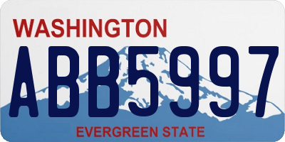 WA license plate ABB5997