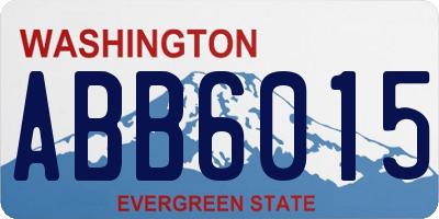 WA license plate ABB6015
