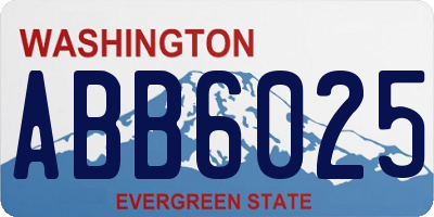 WA license plate ABB6025