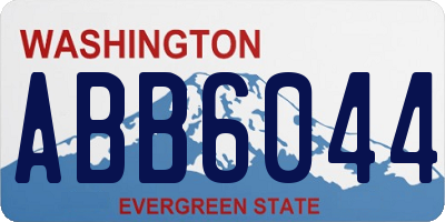 WA license plate ABB6044