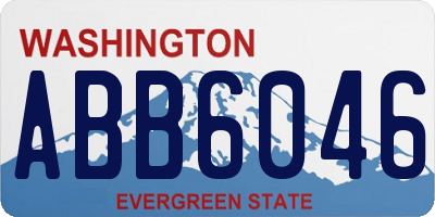 WA license plate ABB6046