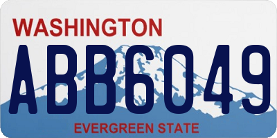 WA license plate ABB6049