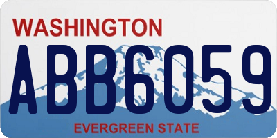 WA license plate ABB6059