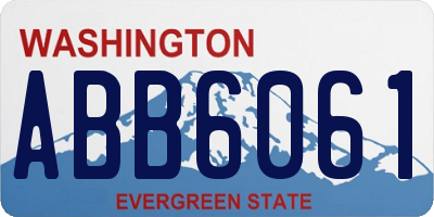 WA license plate ABB6061