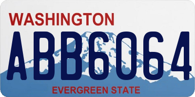 WA license plate ABB6064