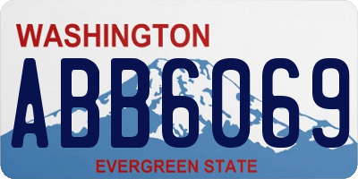 WA license plate ABB6069
