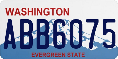 WA license plate ABB6075