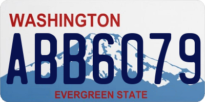 WA license plate ABB6079