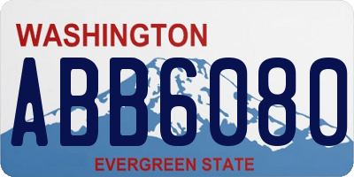 WA license plate ABB6080
