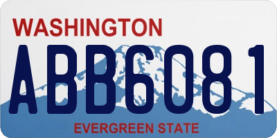 WA license plate ABB6081
