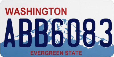 WA license plate ABB6083