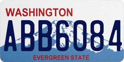 WA license plate ABB6084