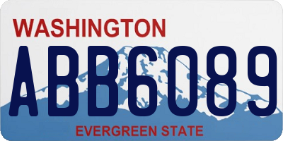 WA license plate ABB6089