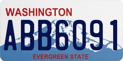 WA license plate ABB6091