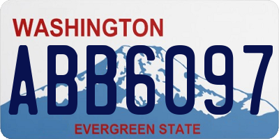 WA license plate ABB6097