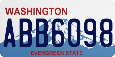 WA license plate ABB6098