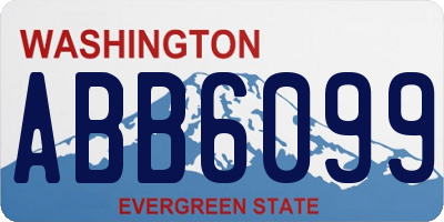 WA license plate ABB6099
