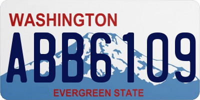 WA license plate ABB6109