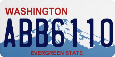 WA license plate ABB6110