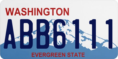 WA license plate ABB6111