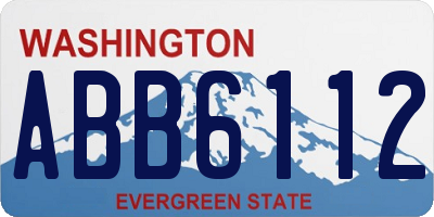 WA license plate ABB6112