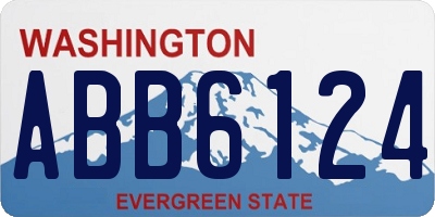 WA license plate ABB6124