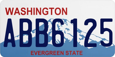 WA license plate ABB6125