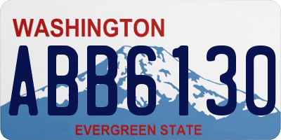 WA license plate ABB6130