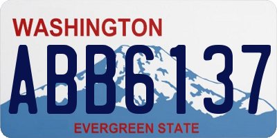 WA license plate ABB6137