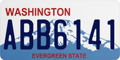 WA license plate ABB6141
