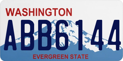 WA license plate ABB6144
