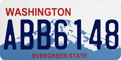 WA license plate ABB6148