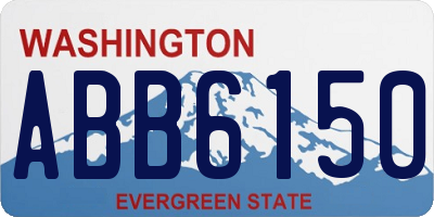 WA license plate ABB6150