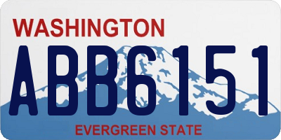 WA license plate ABB6151