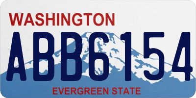 WA license plate ABB6154