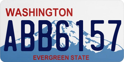 WA license plate ABB6157
